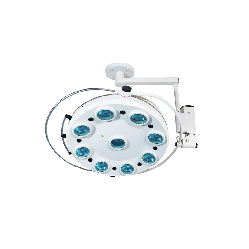 Plafondgemonteerde 9-gaats halogeen schaduwloze koudlicht chirurgische lamp Plafondgemonteerde 9-gaats halogeen schaduwloze koudlicht chirurgische lamp